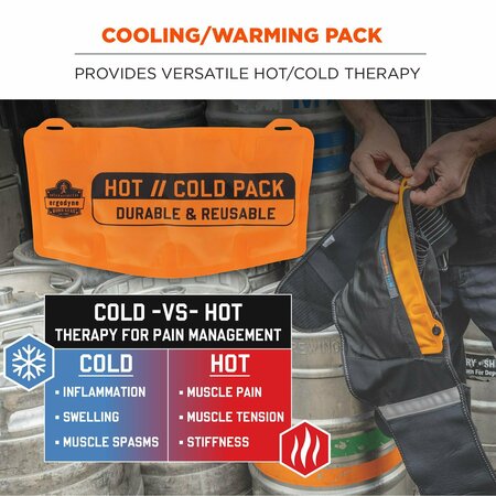 Proflex By Ergodyne Orange Replacement Hot/Cold Packs, 2PK 6275